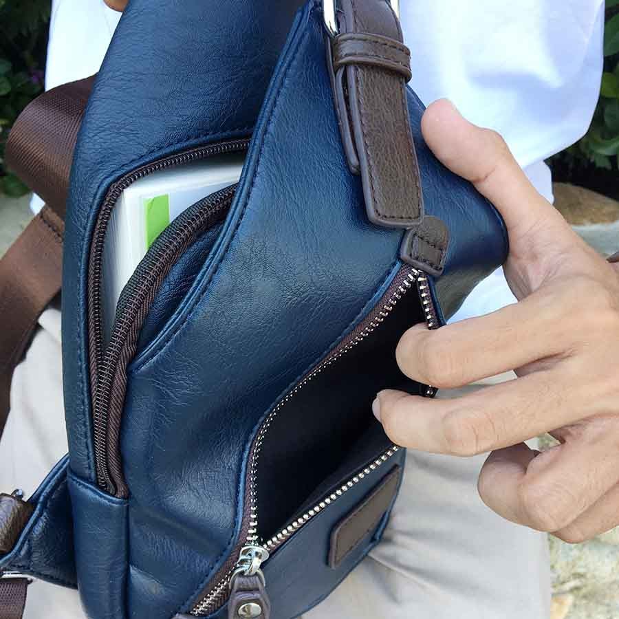 Túi da đeo chéo sling bag Hà Nội - Ảnh 5