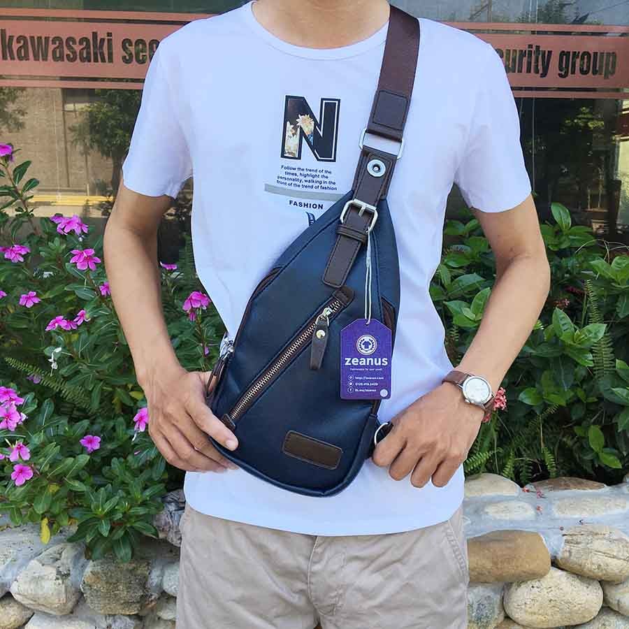 Túi da đeo chéo sling bag Hà Nội - Ảnh 8